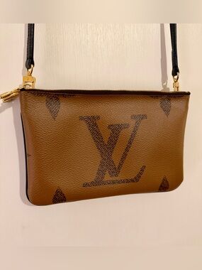 Louis Vuitton Double Zip Pochette Crossbody Reverse Monogram